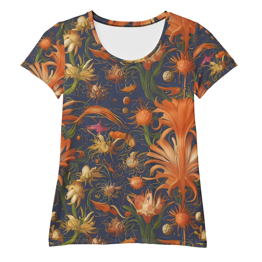Stellar Blooms on Women's Athletic T-Shirt — Front