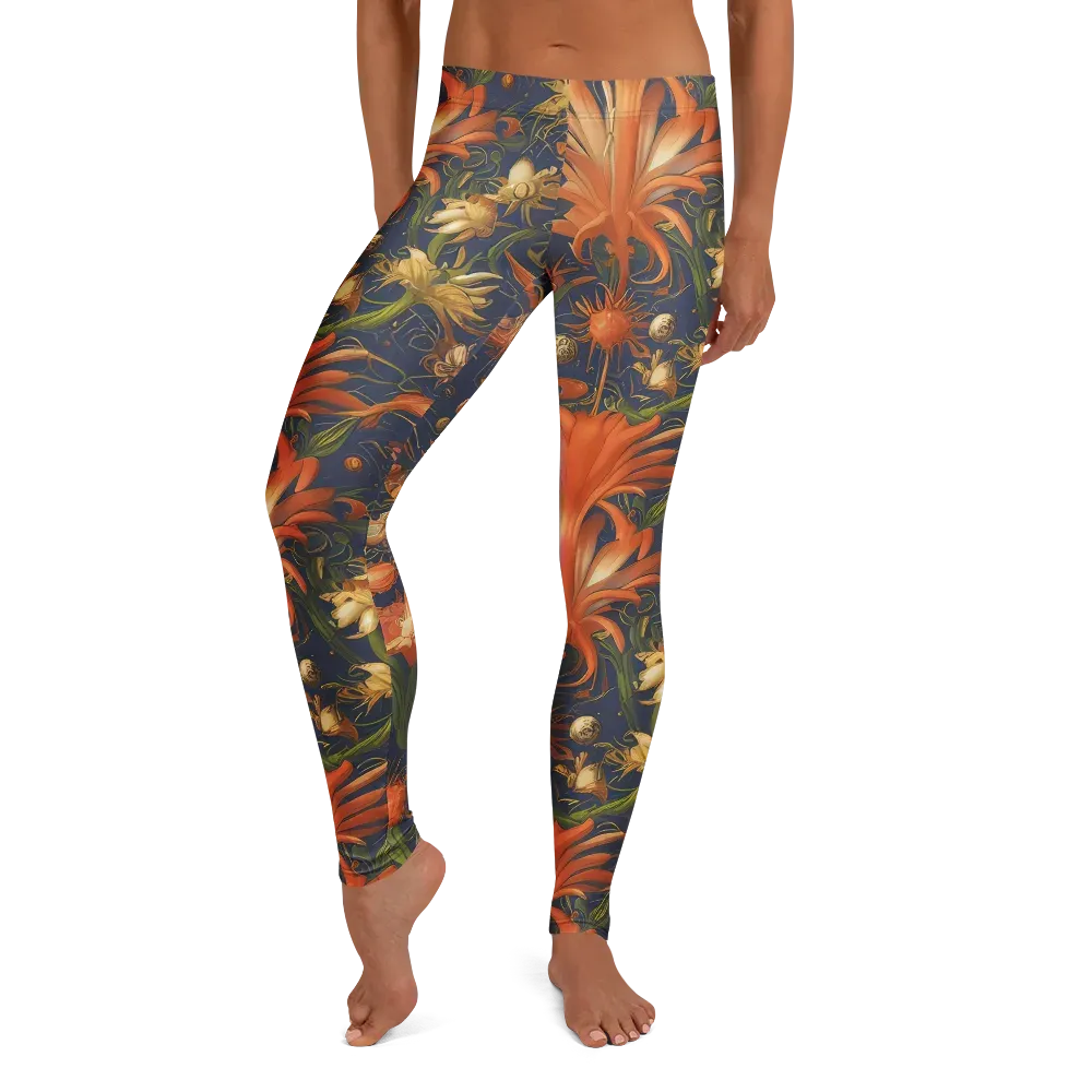 Stellar Blooms on Leggings — Front