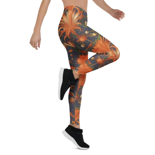 Stellar Blooms on a Leggings