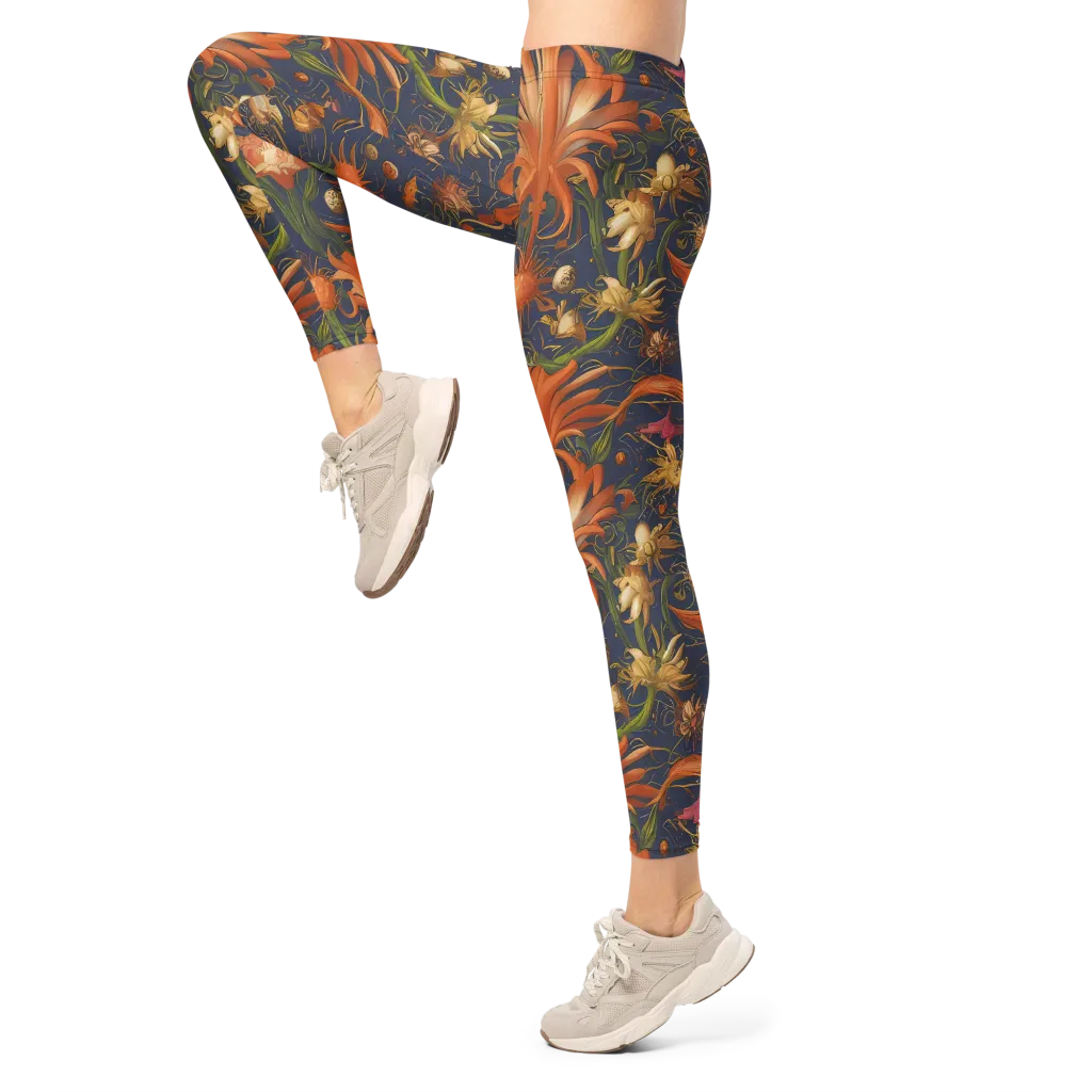 Stellar Blooms on Leggings — Left