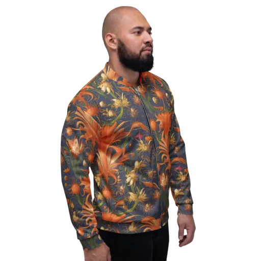 Stellar Blooms on a Bomber Jacket