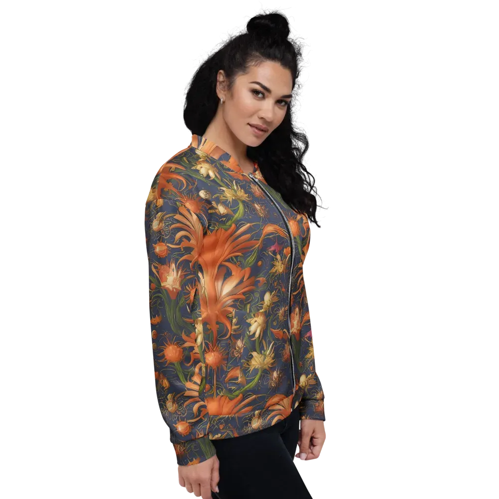Stellar Blooms on Bomber Jacket — Right