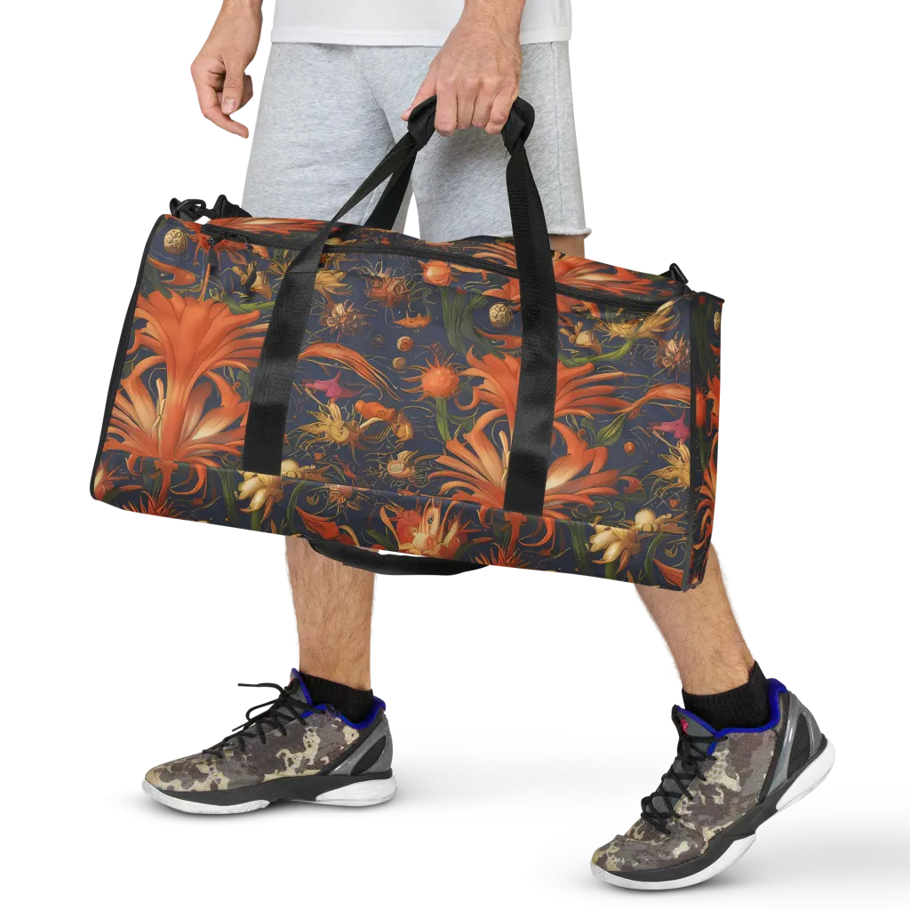 Stellar Blooms on Duffle Bag — Front