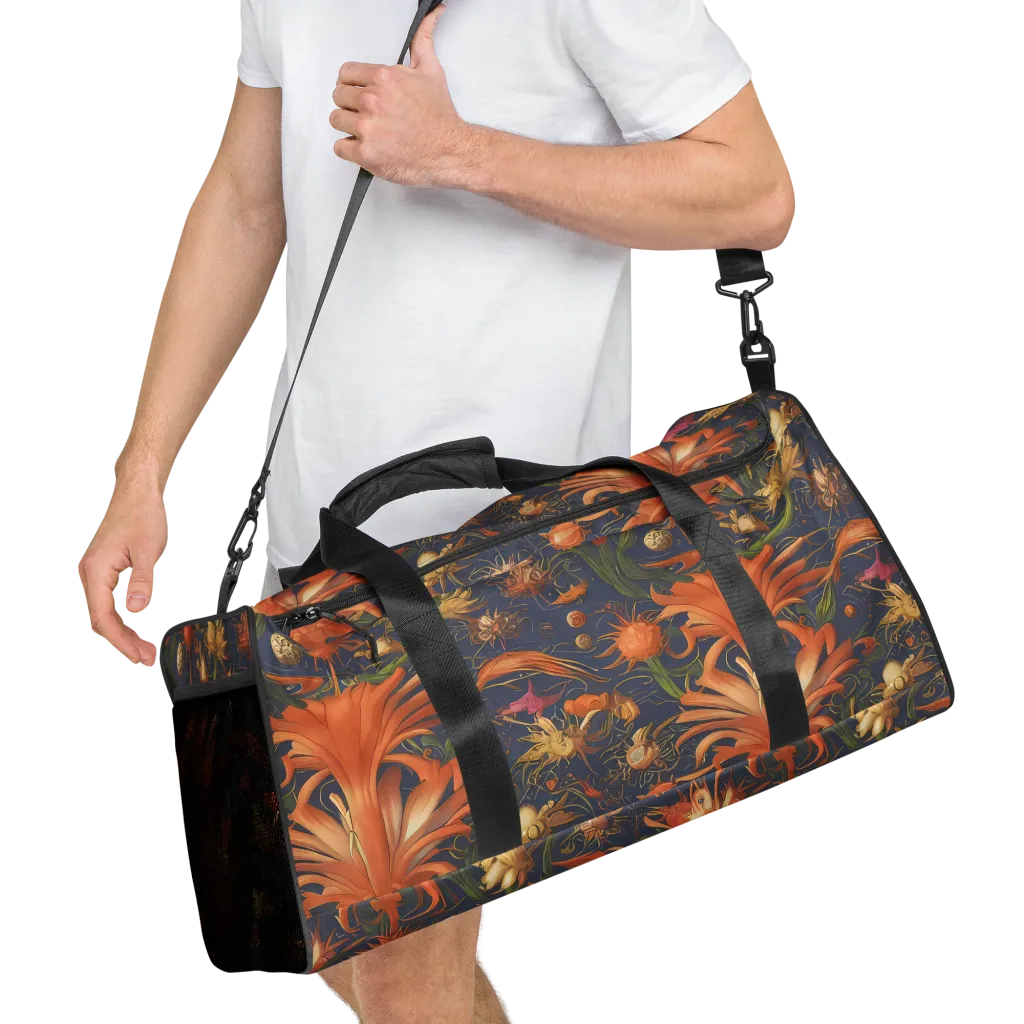 Stellar Blooms on Duffle Bag — Right Front