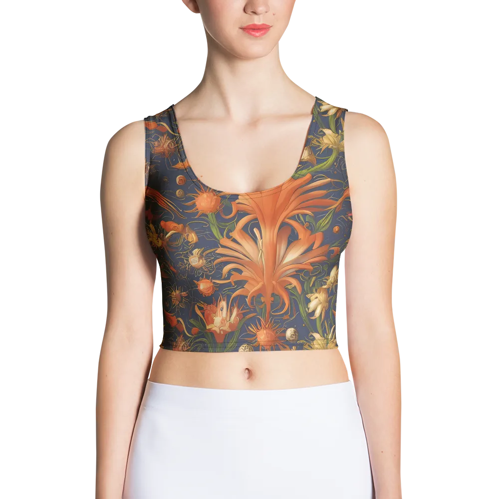 Stellar Blooms on Crop Top — Front