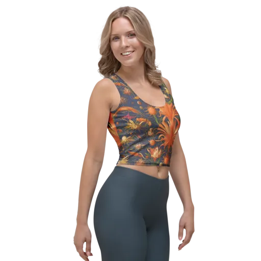 Stellar Blooms on a Crop Top