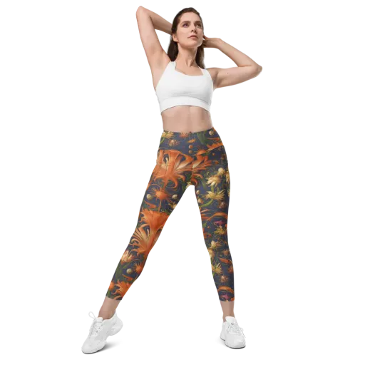 Stellar Blooms on a Leggings with Pockets