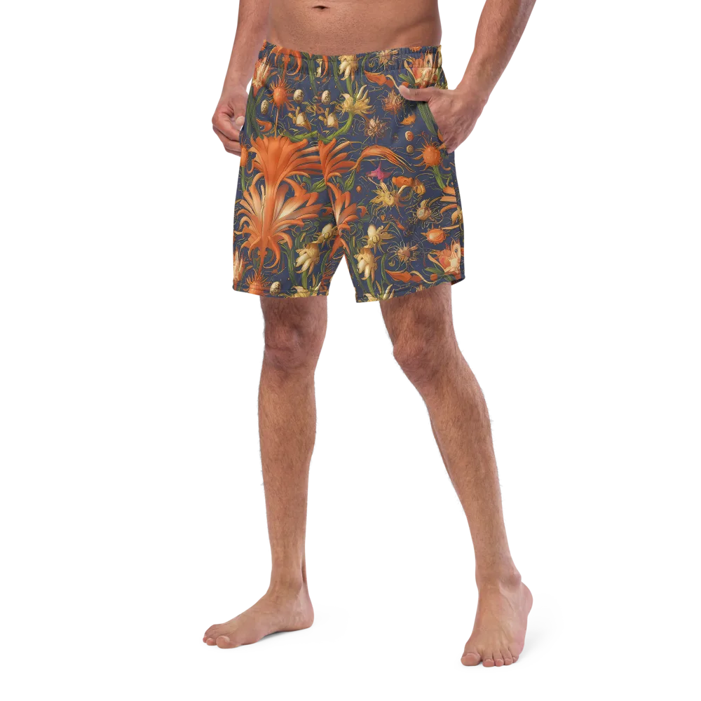 Stellar Blooms on Swim Trunks — Left Front