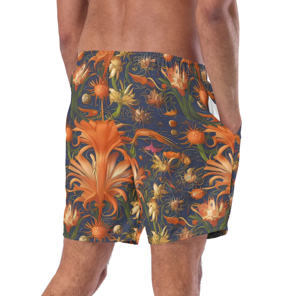 Stellar Blooms on Swim Trunks — Right Back