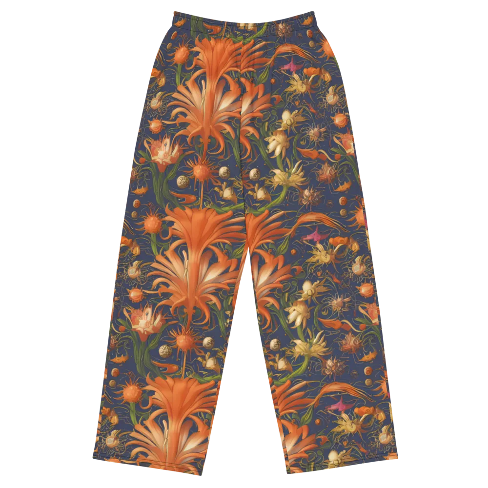 Stellar Blooms on Wide-Leg Pants — Front
