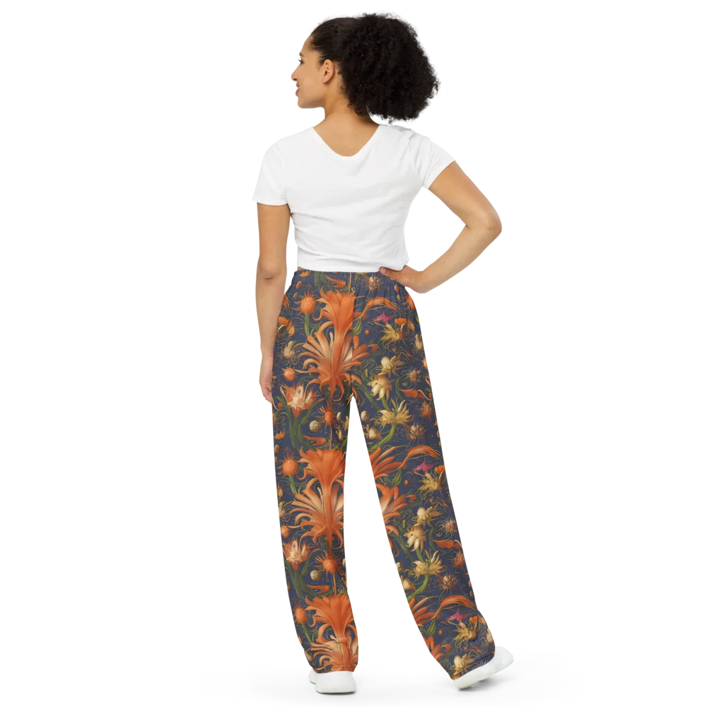 Stellar Blooms on Wide-Leg Pants — Back