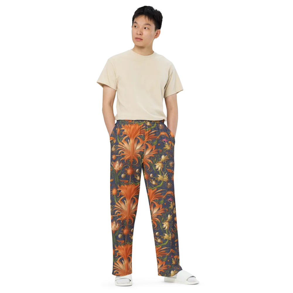 Stellar Blooms on Wide-Leg Pants — Front