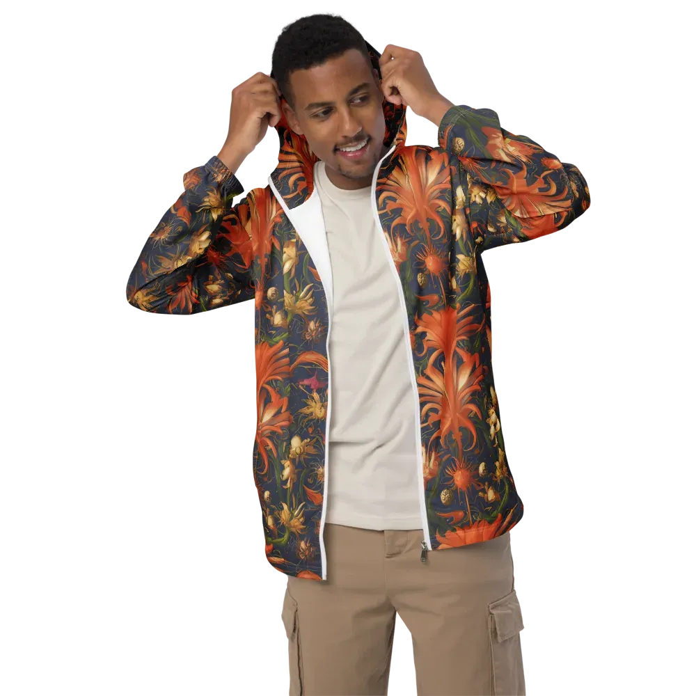 Stellar Blooms on Men's Windbreaker — Front