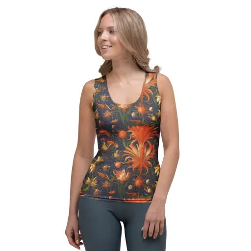 Stellar Blooms on a Women's Tank Top