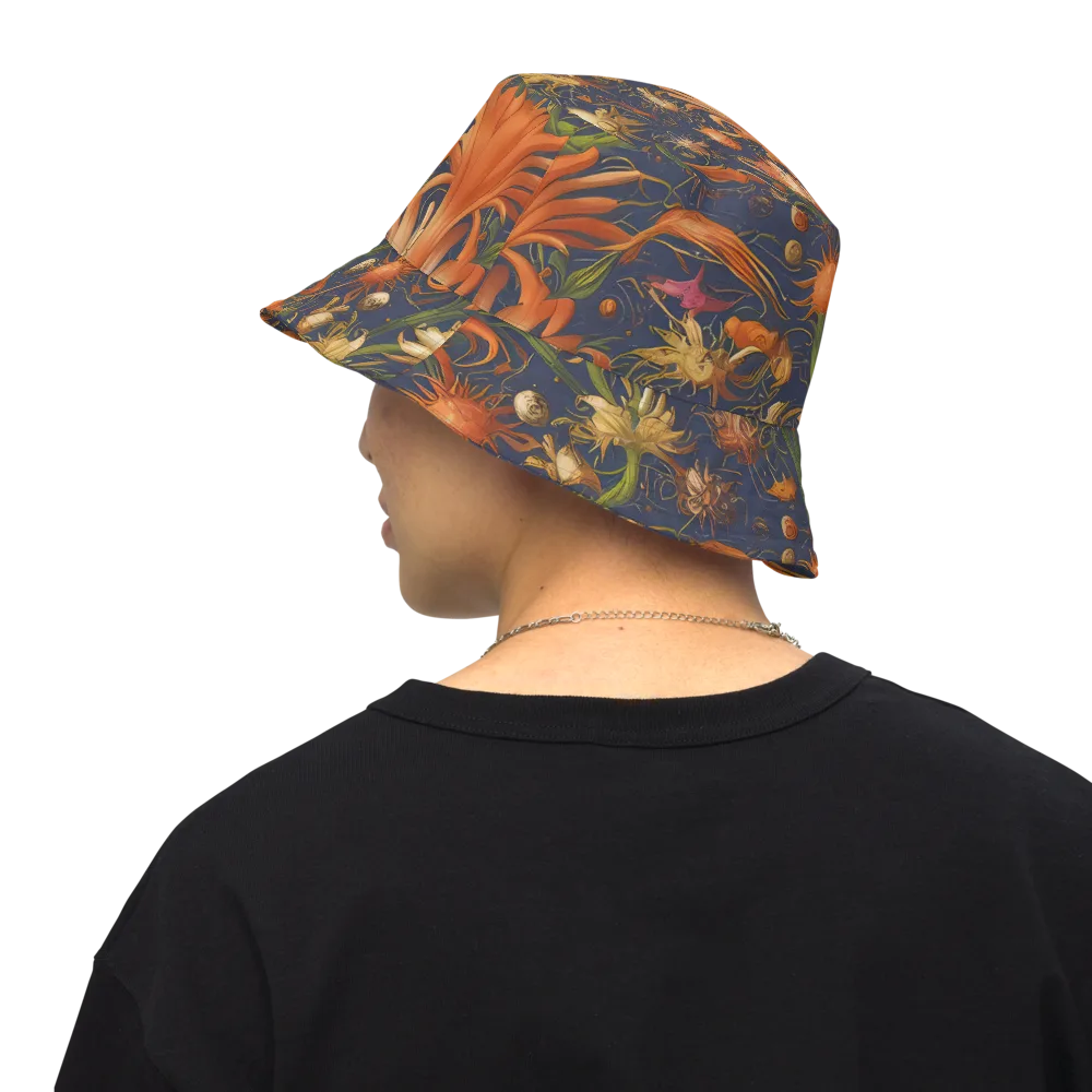 Stellar Blooms on Reversible Bucket Hat — Back Inside