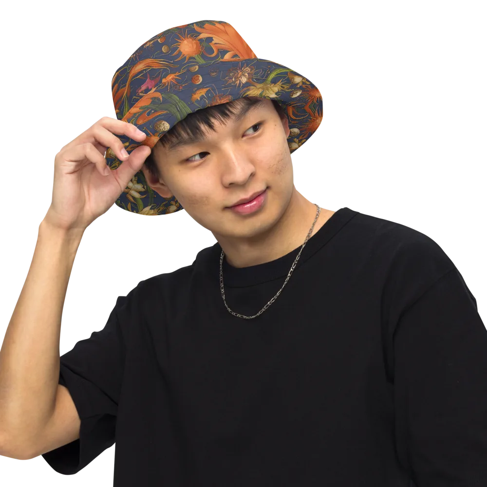 Stellar Blooms on Reversible Bucket Hat — Front Inside