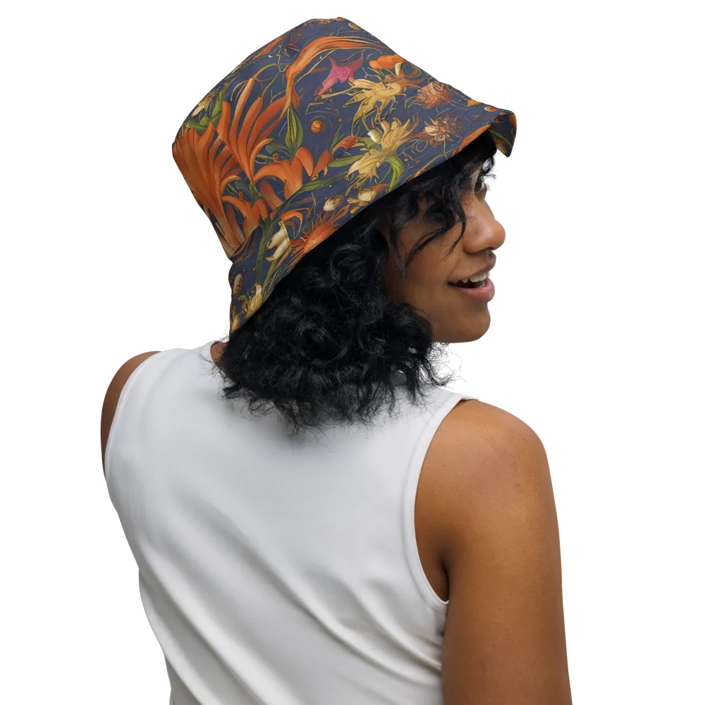Stellar Blooms on Reversible Bucket Hat — Right Outside
