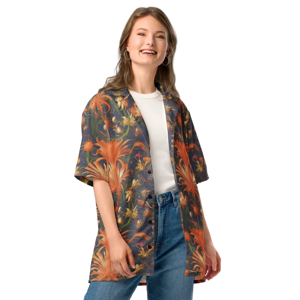 Stellar Blooms on Button Shirt — Front