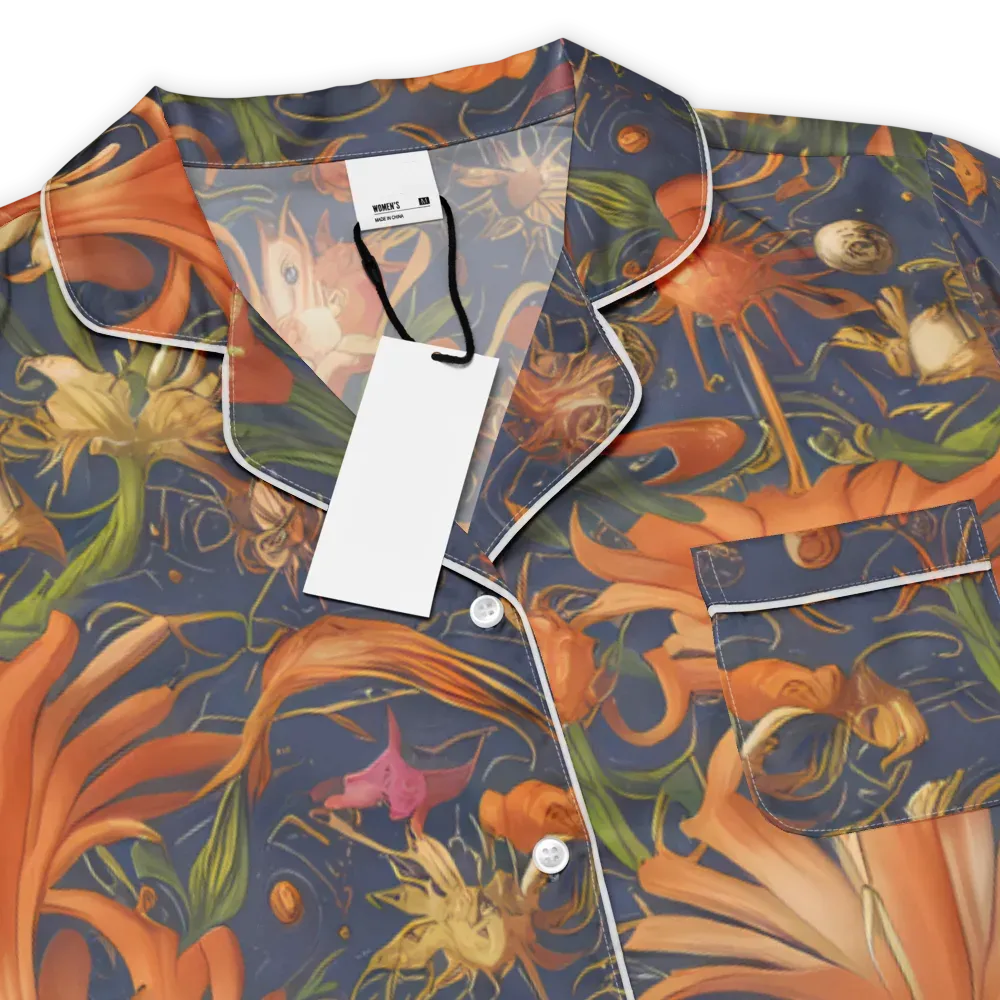 Stellar Blooms on Women's Short Sleeve Pajama Top — Product details