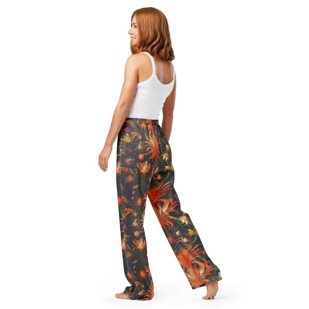 Stellar Blooms on Women's Pajama Pants — Back