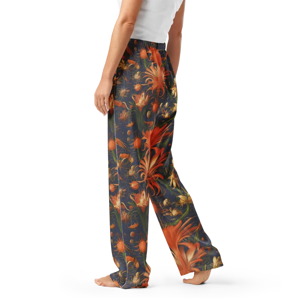 Stellar Blooms on Women's Pajama Pants — Left