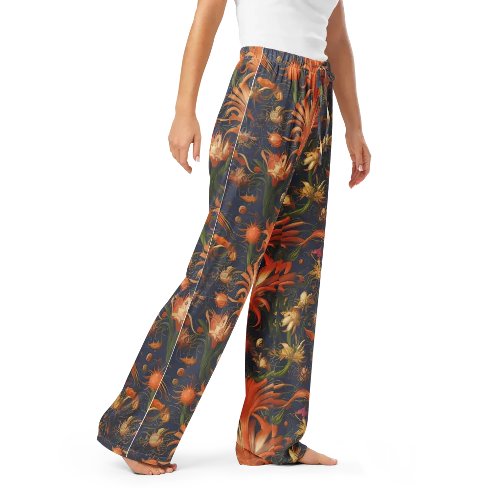 Stellar Blooms on Women's Pajama Pants — Right Front