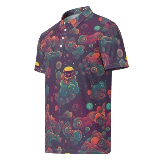 Nebula Dreamscape on a Men's Slim Fit Polo Shirt