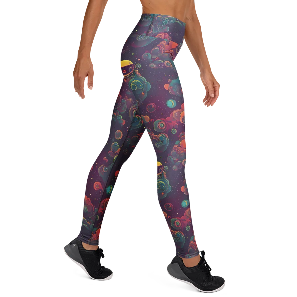 Nebula Dreamscape on Yoga Leggings — Right