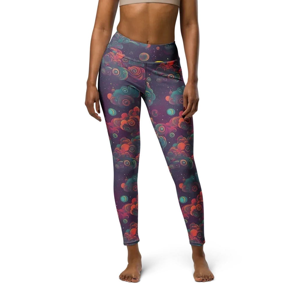 Nebula Dreamscape on Yoga Leggings — Front