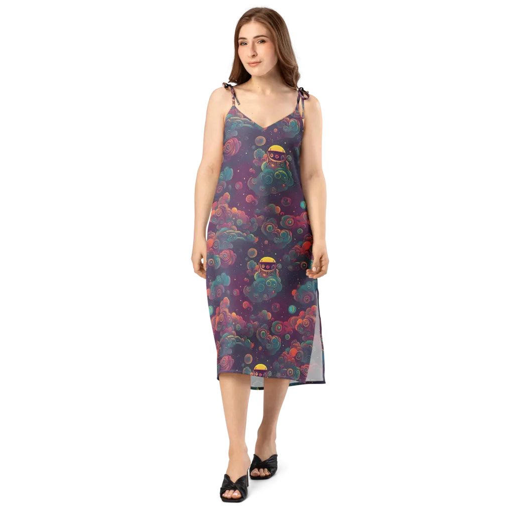 Nebula Dreamscape on Slip Dress — Front