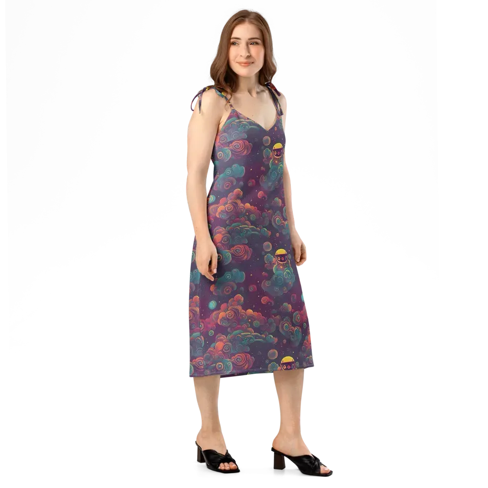 Nebula Dreamscape on Slip Dress — Right Front