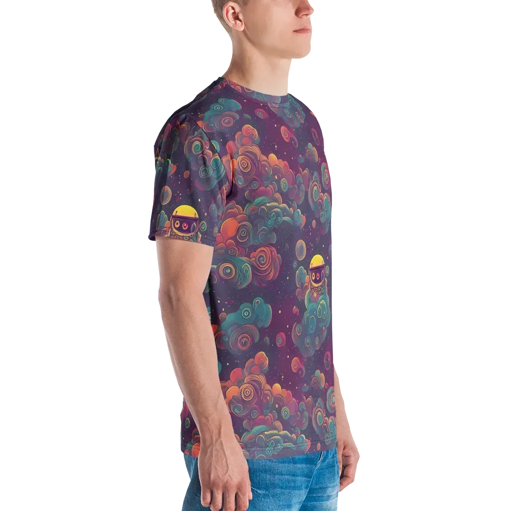 Nebula Dreamscape on Men's Crew Neck T-Shirt — Right