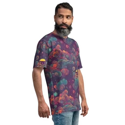 Nebula Dreamscape on a Men's Crew Neck T-Shirt