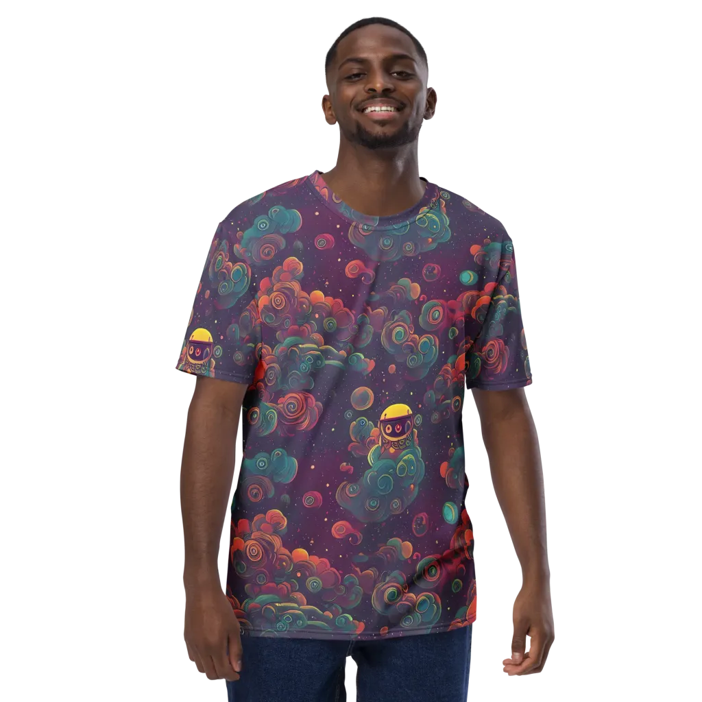 Nebula Dreamscape on Men's Crew Neck T-Shirt — Front