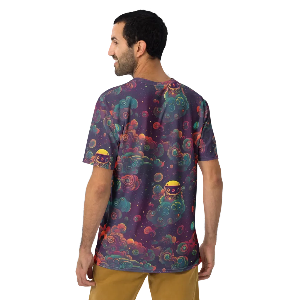 Nebula Dreamscape on Men's Crew Neck T-Shirt — Back