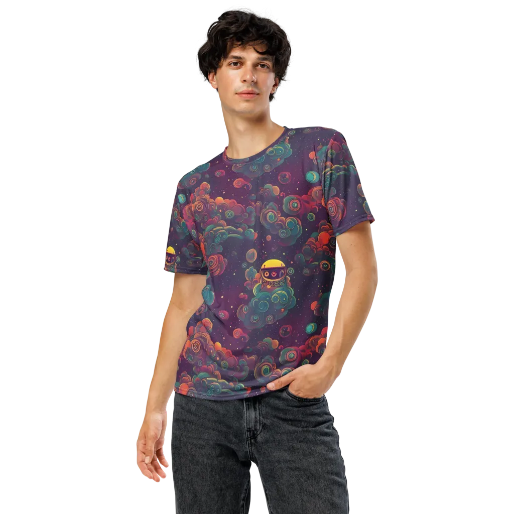 Nebula Dreamscape on Men's Crew Neck T-Shirt — Front