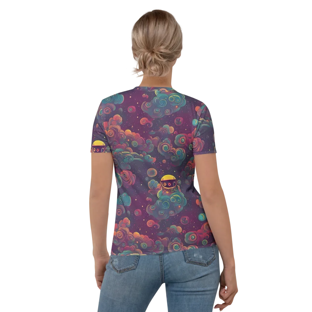 Nebula Dreamscape on Women's Crew Neck T-Shirt — Back