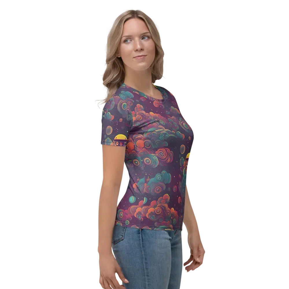 Nebula Dreamscape on Women's Crew Neck T-Shirt — Right