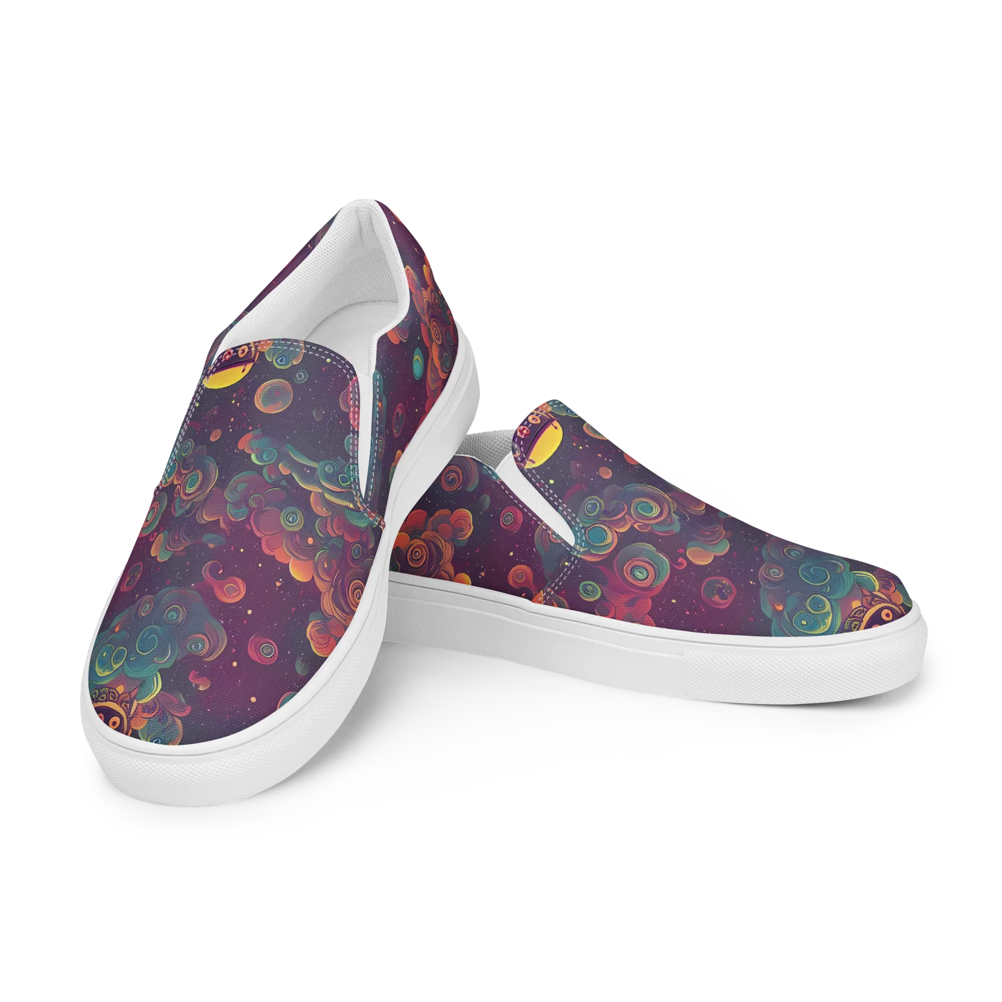 Nebula Dreamscape on Men's Slip-On Canvas Shoes — Left Front