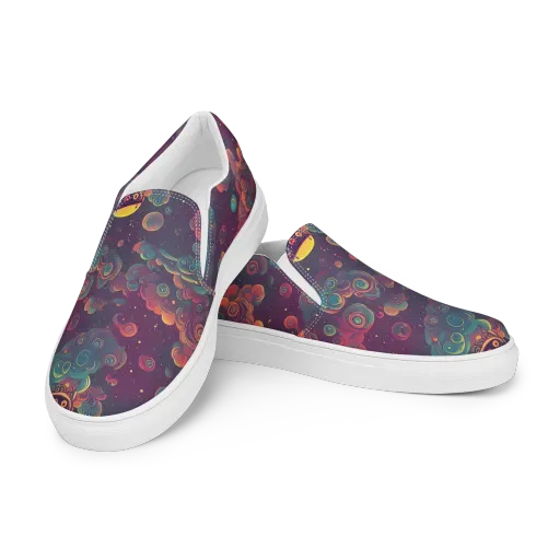 Nebula Dreamscape on a Men's Slip-On Canvas Shoes