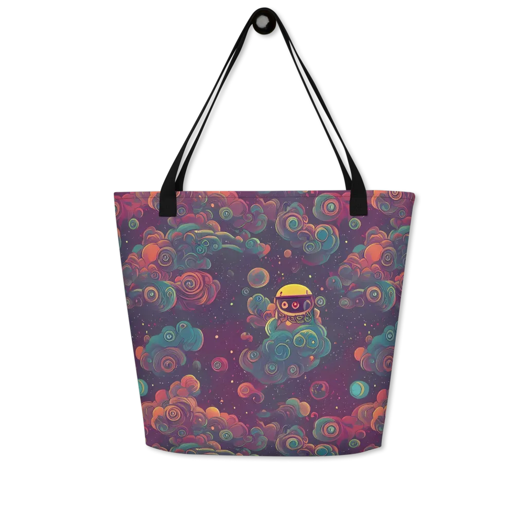 Nebula Dreamscape on Large Tote Bag W/ Pocket — Front