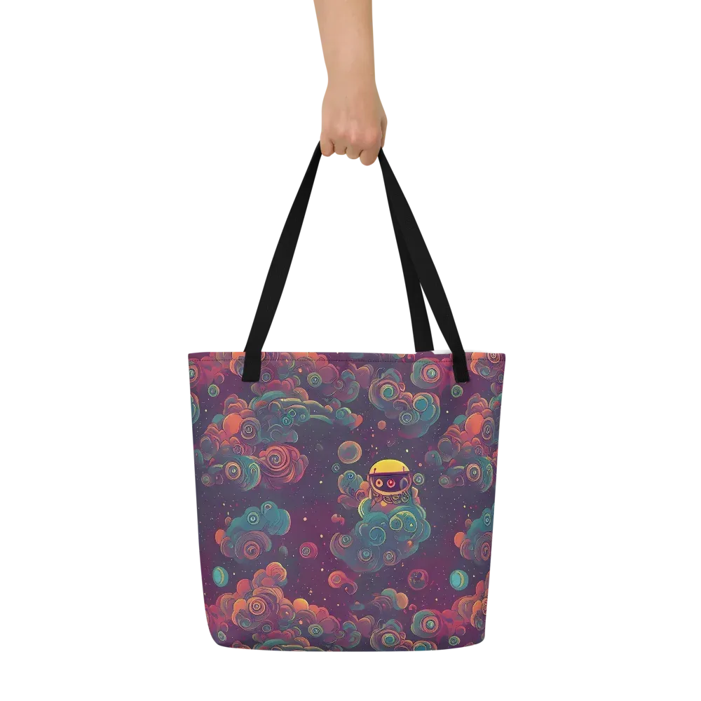 Nebula Dreamscape on Large Tote Bag W/ Pocket — Front