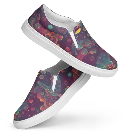 Nebula Dreamscape on a Women's Slip-On Canvas Shoes