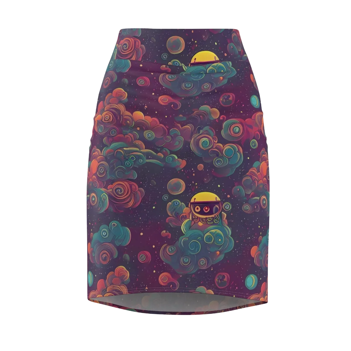 Nebula Dreamscape on Pencil Skirt — Front