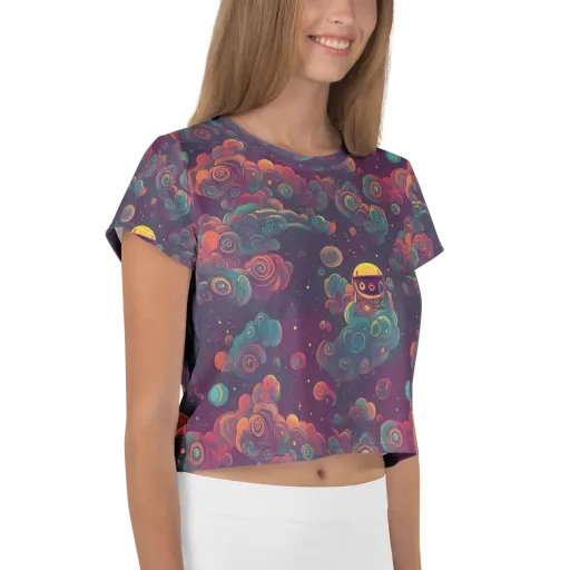 Nebula Dreamscape on a Crop Tee