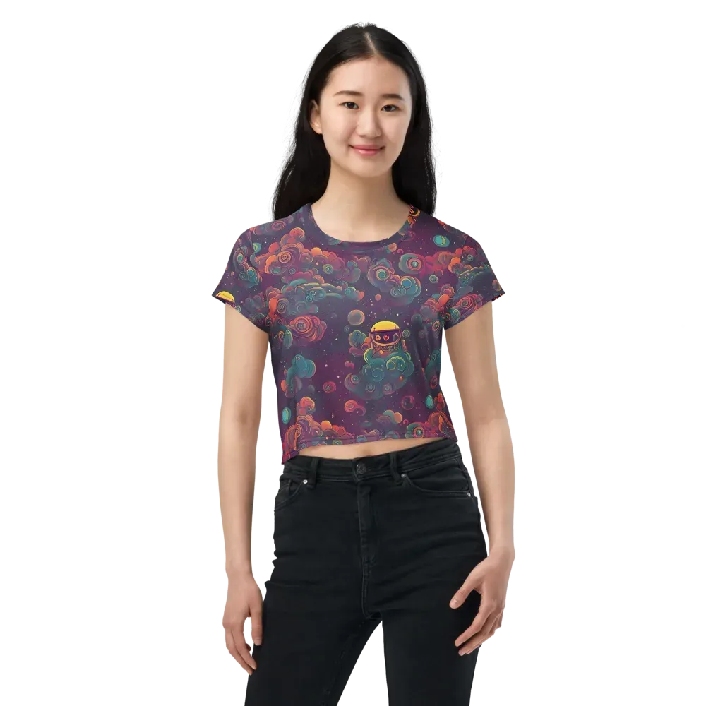 Nebula Dreamscape on Crop Tee — Front