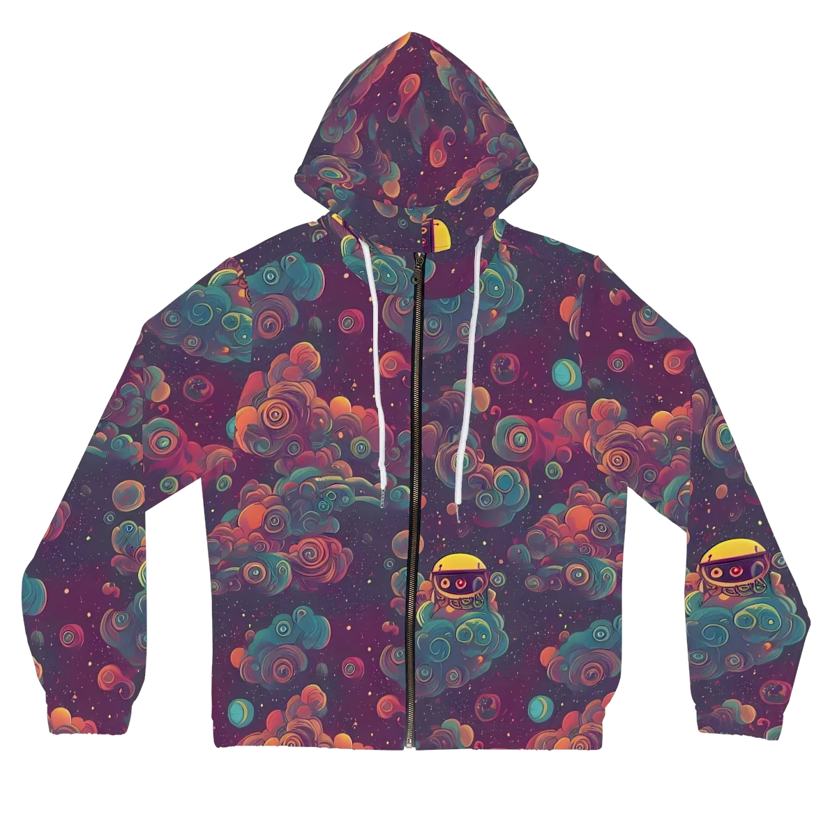 Nebula Dreamscape on Women's Full-Zip Hoodie — Front