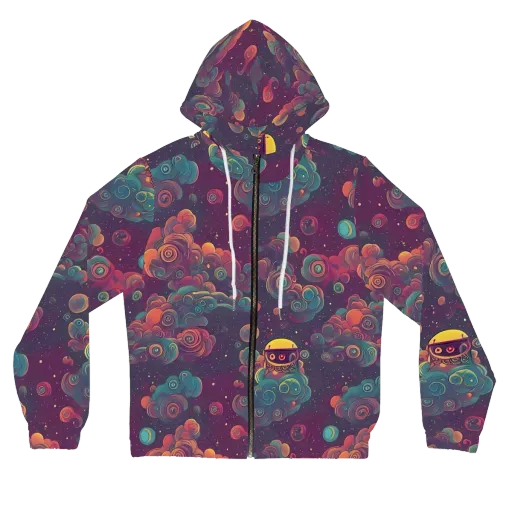 Nebula Dreamscape on a Women's Full-Zip Hoodie