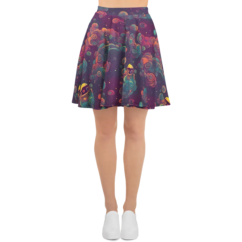 Nebula Dreamscape on Skater Skirt — Front