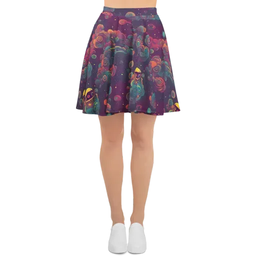 Nebula Dreamscape on a Skater Skirt